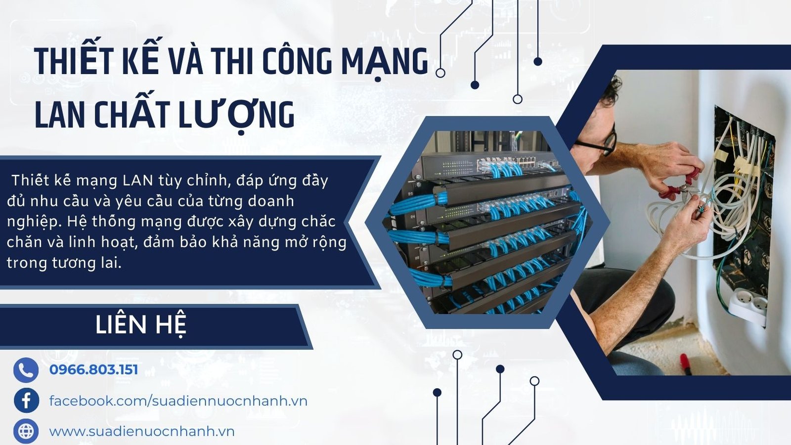 Dịch vụ Thiết kế, Thi công, Đi dây cáp và Sửa chữa Mạng LAN Chất lượng - Nền tảng mạng mạnh mẽ cho doanh nghiệp thành công